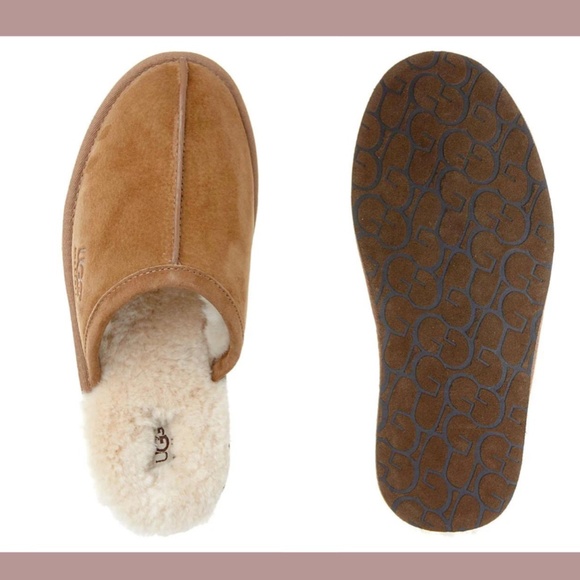 NEW‎ $90 UGG [ Men size 18 US ] Scuff Slipper Shoes in Chestnut Suede - Picture 2 of 16